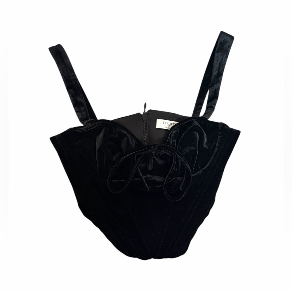 House of CB Black Velvet Tank Top